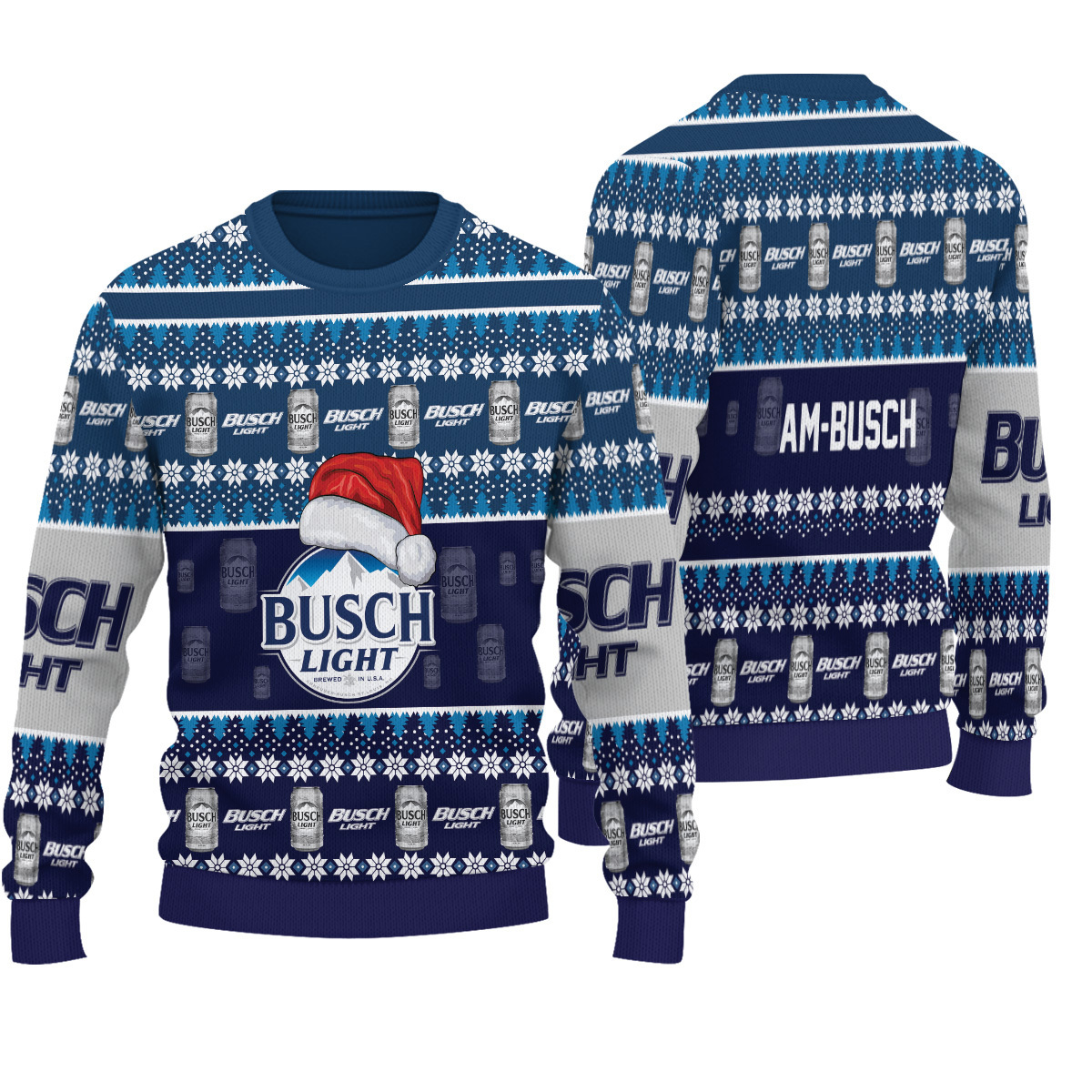 Santa Clause Busch Light Ugly Christmas Sweater Santa Clause Busch Light Ugly Christmas Sweater