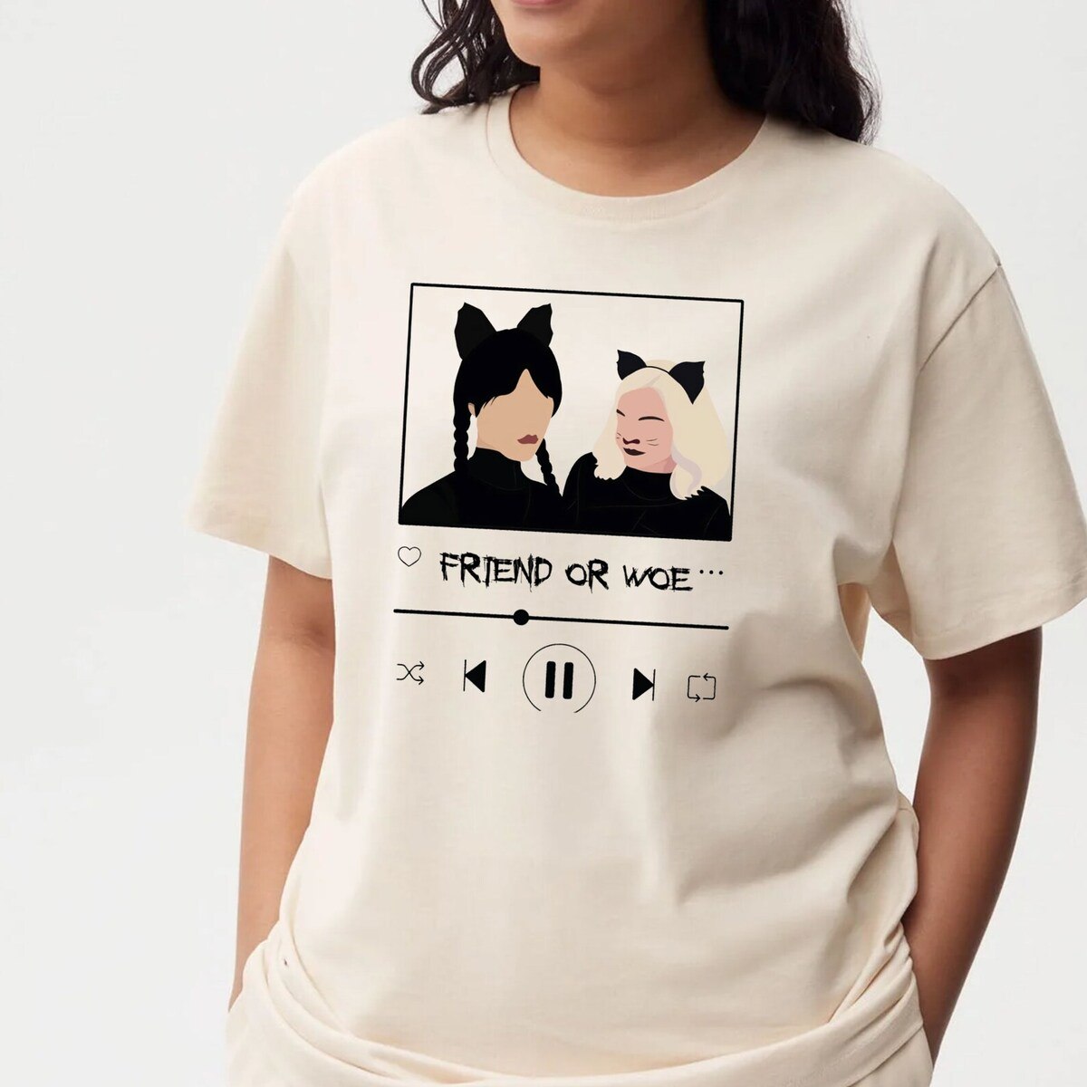 Wednesday and Enid T-Shirt Friends And Woe Wednesday and Enid T-Shirt Friends And Woe