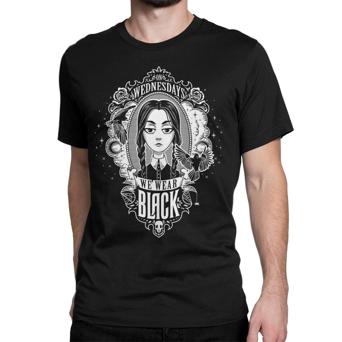 Wednesday Addams On Wednesday We Wear Black T-Shirt Wednesday Addams On Wednesday We Wear Black T-Shirt