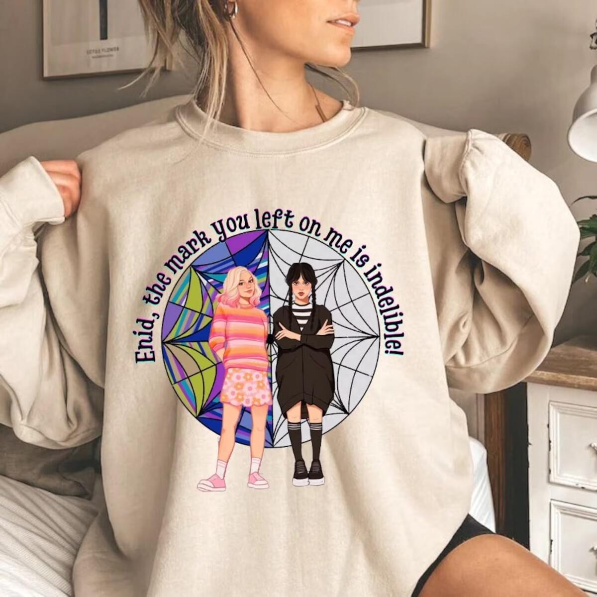 Wednesday And Enid The Mark You Left On Me Is Indelible T-Shirt Wednesday And Enid The Mark You Left On Me Is Indelible T-Shirt