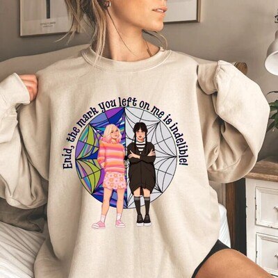 Wednesday And Enid The Mark You Left On Me Is Indelible T-Shirt Wednesday And Enid The Mark You Left On Me Is Indelible T-Shirt