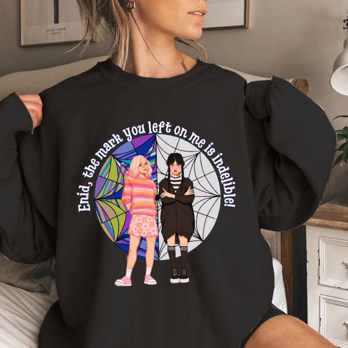 Wednesday And Enid The Mark You Left On Me Is Indelible T-Shirt Wednesday And Enid The Mark You Left On Me Is Indelible T-Shirt