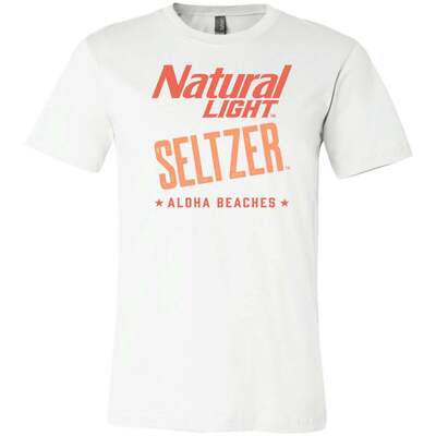Natural Light Seltzer T-Shirt Aloha Beaches Logo Natural Light Seltzer T-Shirt Aloha Beaches Logo