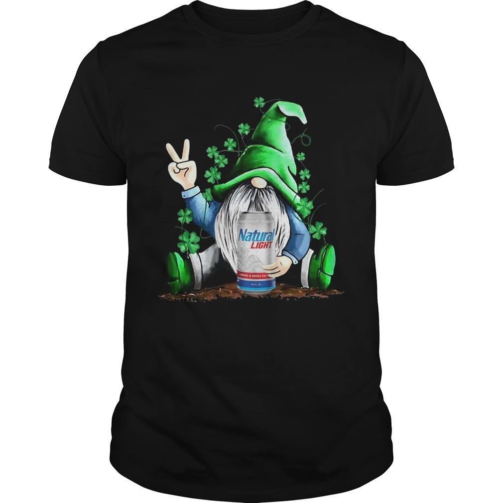 Funny Gnomes Loves Natural Light St. Patrick's Day T-Shirt