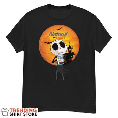 Jack Skellington Loves Natural Light Beer Halloween T-Shirt Jack Skellington Loves Natural Light Beer Halloween T-Shirt