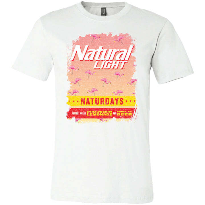 Flamingo Natural Light Naturdays T-Shirt Strawberry Lemonade