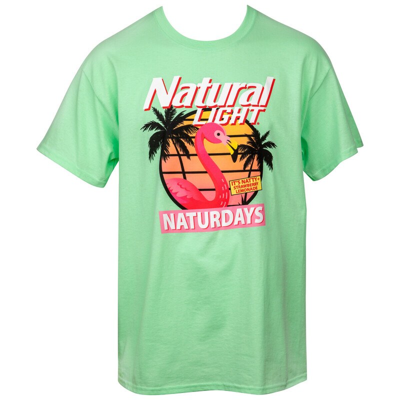 Vintage Flamingo Natural Light Naturdays T-Shirt Vintage Flamingo Natural Light Naturdays T-Shirt