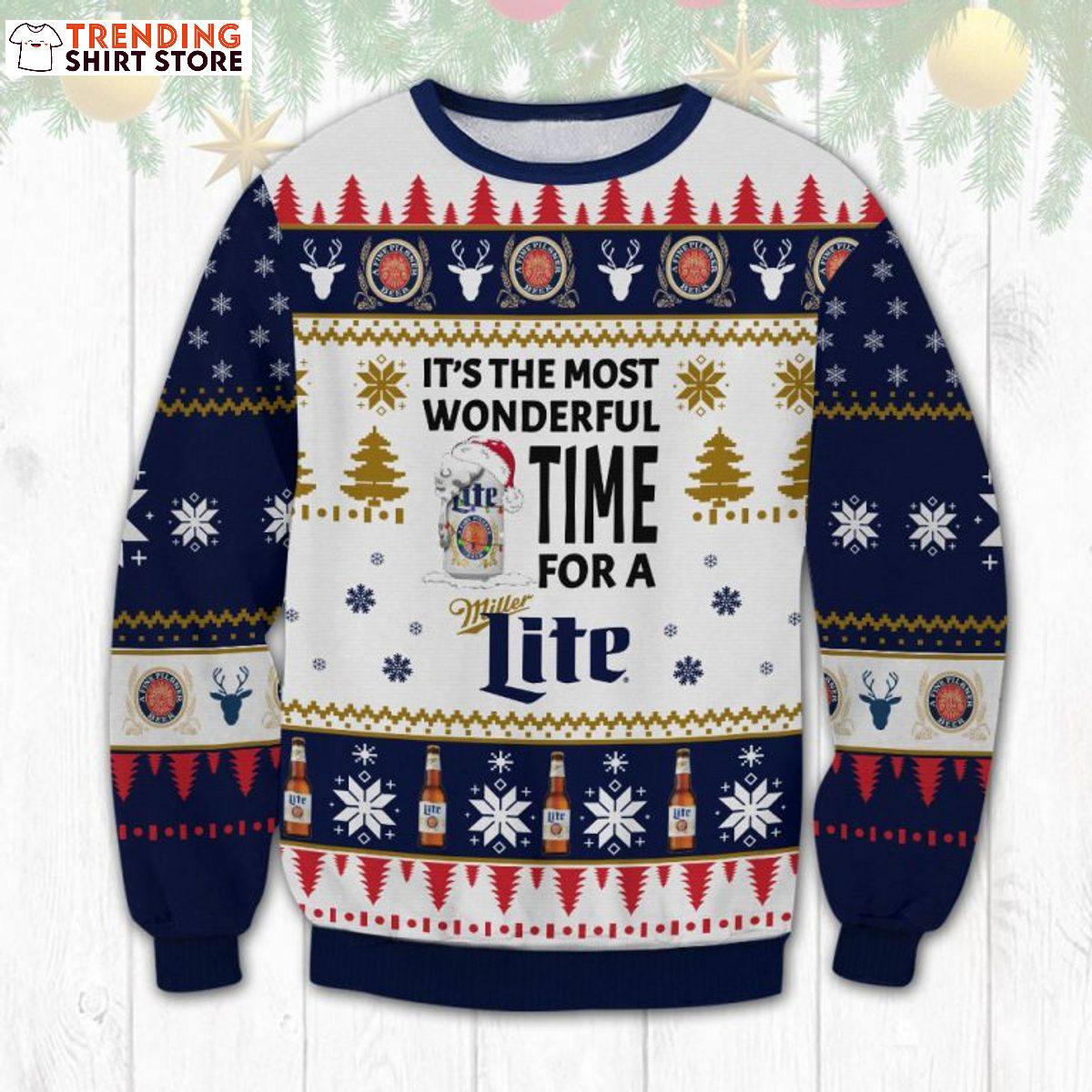 It’s The Most Wonderful Time For A Miller Lite Ugly Christmas Sweater