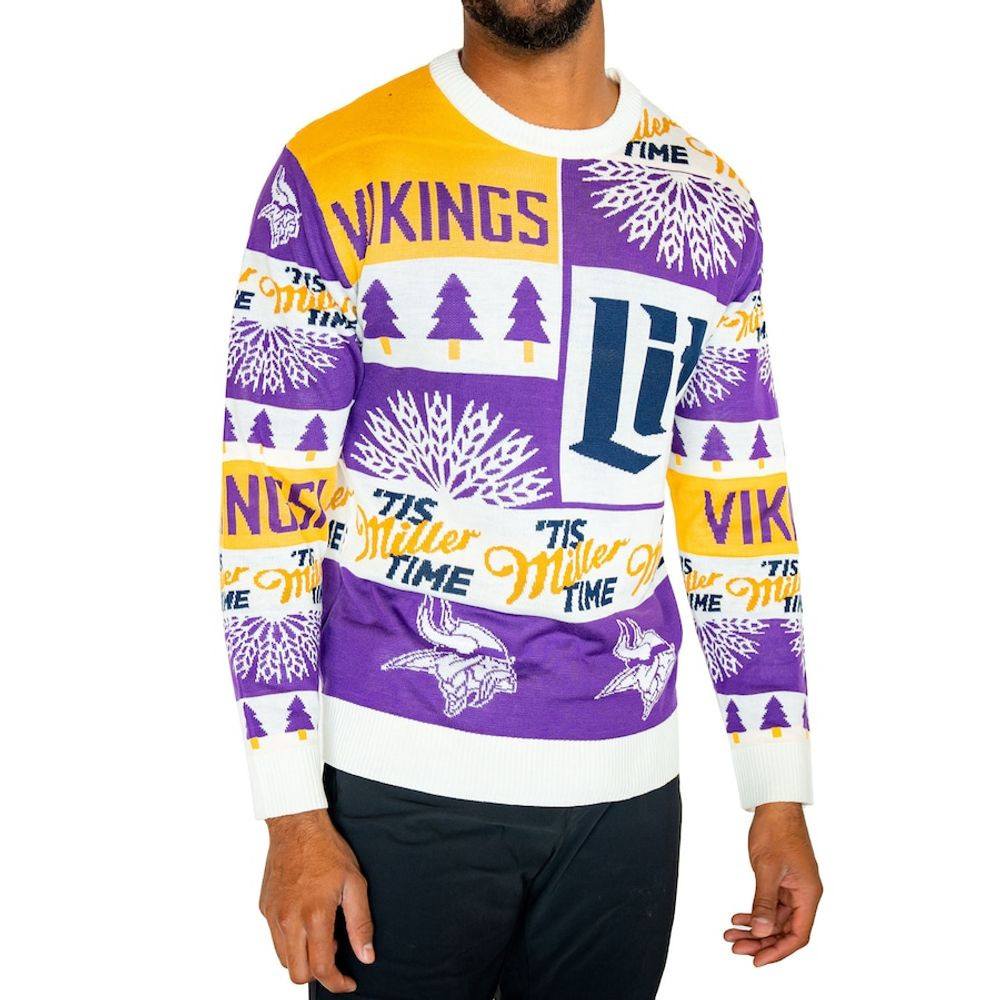 Vikings Miller Lite It's Miller Time Ugly Christmas Sweater Vikings Miller Lite It's Miller Time Ugly Christmas Sweater