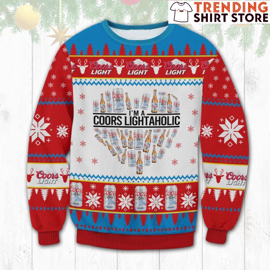 I'm A Coors Light Aholic Ugly Christmas Sweater I'm A Coors Light Aholic Ugly Christmas Sweater
