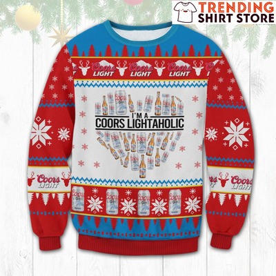 I'm A Coors Light Aholic Ugly Christmas Sweater I'm A Coors Light Aholic Ugly Christmas Sweater