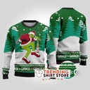 Funny Grinch Stealing Coors Light Beer Ugly Christmas Sweater Funny Grinch Stealing Coors Light Beer Ugly Christmas Sweater