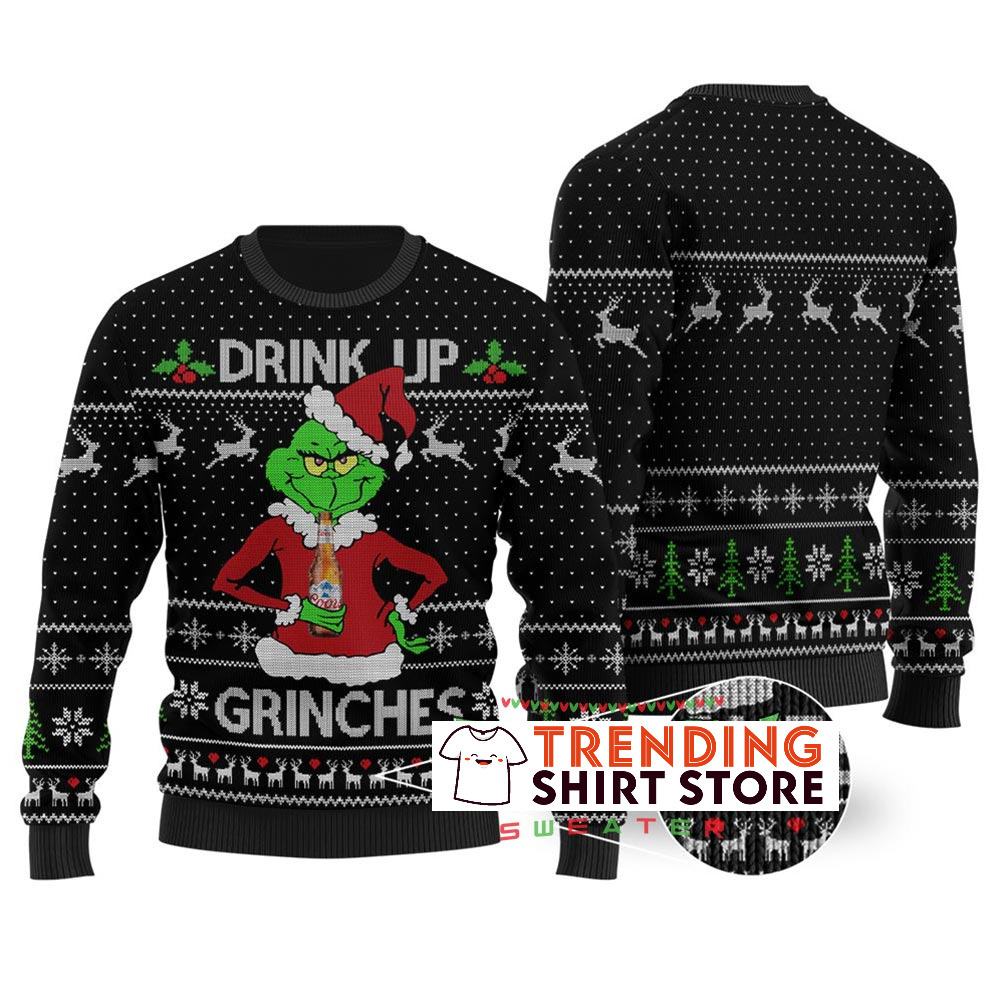 Coors Light Ugly Christmas Sweater Black Funny Drink Up Grinches Coors Light Ugly Christmas Sweater Black Funny Drink Up Grinches