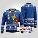 Funny Grinch Stealing Miller Lite Ugly Christmas Sweater Royal Funny Grinch Stealing Miller Lite Ugly Christmas Sweater Royal