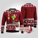 Cardinal Red Funny Grinch Miller Lite Ugly Christmas Sweater Cardinal Red Funny Grinch Miller Lite Ugly Christmas Sweater