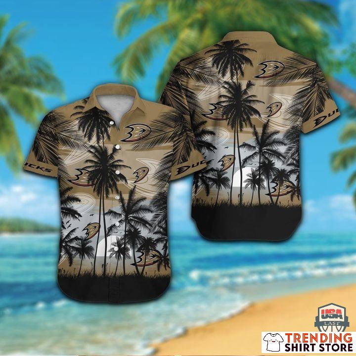 Anaheim Ducks Hawaiian Shirt Palm Tree Hockey Fan Gift Anaheim Ducks Hawaiian Shirt Palm Tree Hockey Fan Gift