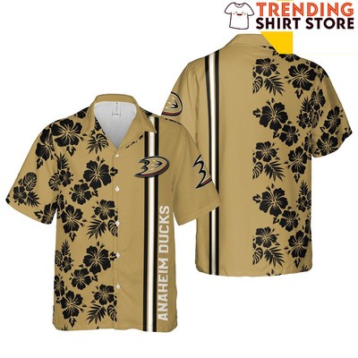 NHL Anaheim Ducks Hawaiian Shirt Tropical Floral For Hockey Lovers NHL Anaheim Ducks Hawaiian Shirt Tropical Floral For Hockey Lovers
