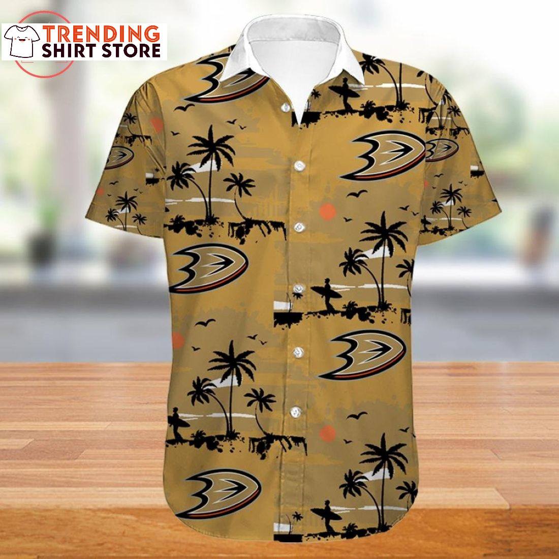 Vintage Anaheim Ducks Hawaiian Shirt Gift For Beach Lovers Vintage Anaheim Ducks Hawaiian Shirt Gift For Beach Lovers