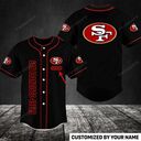 San Francisco 49ers Personalized Baseball Jersey Custom Name San Francisco 49ers Personalized Baseball Jersey Custom Name