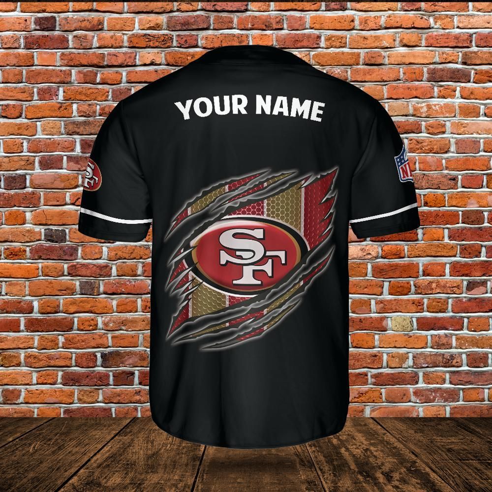 NFL San Francisco 49ers Personalized Jersey Customize Name Baseball Jersey NFL San Francisco 49ers Personalized Jersey Customize Name Baseball Jersey