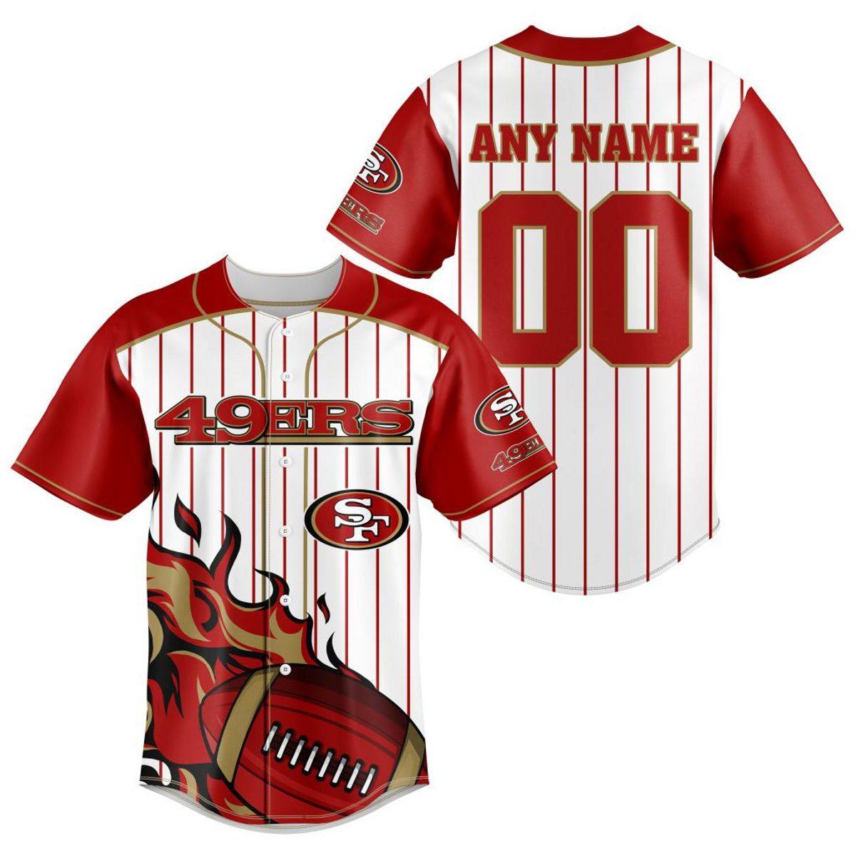 Personalized 49ers Jersey Custom Name & Number Baseball Jersey