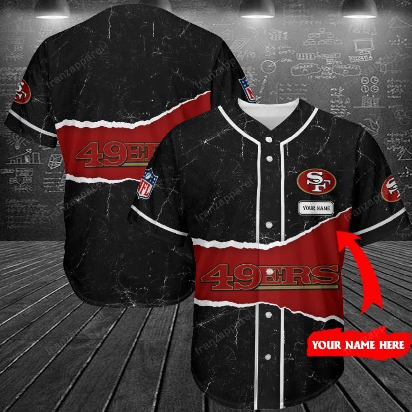 Cool San Francisco 49ers Personalized Jersey Custom Name Baseball Jersey Cool San Francisco 49ers Personalized Jersey Custom Name Baseball Jersey