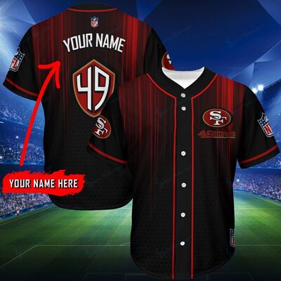 49ers Personalized Jersey Custom Name Baseball Jersey 49ers Personalized Jersey Custom Name Baseball Jersey