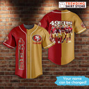 SF 49ers Team Team Custom Name San Francisco 49ers Personalized Jersey Baseball Jersey SF 49ers Team Team Custom Name San Francisco 49ers Personalized Jersey Baseball Jersey