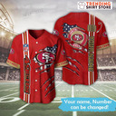 Scratches NFL San Francisco 49ers Personalized Jersey Custom Number & Name Baseball Jersey Scratches NFL San Francisco 49ers Personalized Jersey Custom Number & Name Baseball Jersey