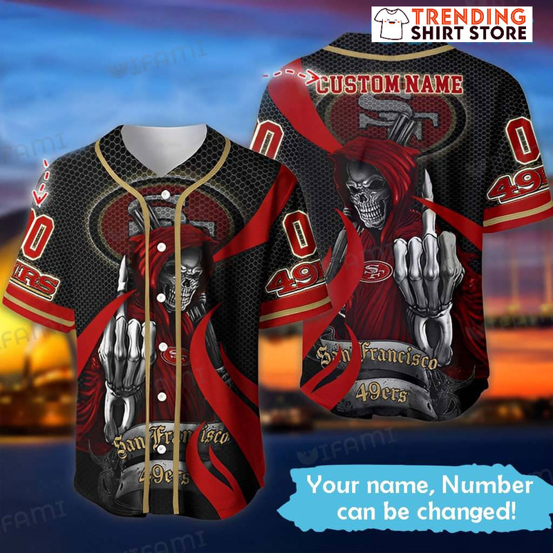 The Death Personalized 49ers Jersey Custom Number & Name Baseball Jersey The Death Personalized 49ers Jersey Custom Number & Name Baseball Jersey