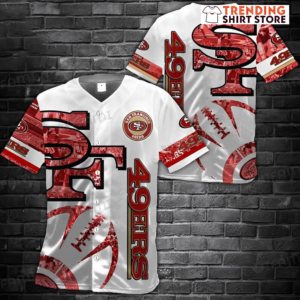 White San Francisco 49ers Baseball Jersey