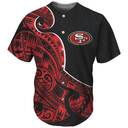 San Francisco 49ers Baseball Jersey Tribal Pattern San Francisco 49ers Baseball Jersey Tribal Pattern