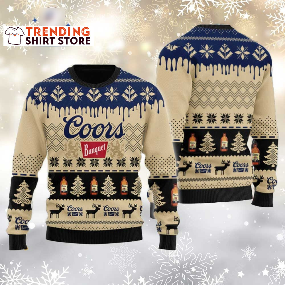 Coors Banquet Ugly Christmas Sweater For Beer Lovers