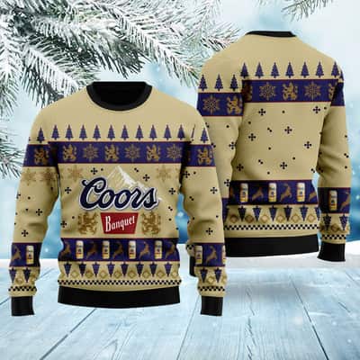 Coors Banquet Ugly Christmas Sweater For Beer Drinkers Coors Banquet Ugly Christmas Sweater For Beer Drinkers
