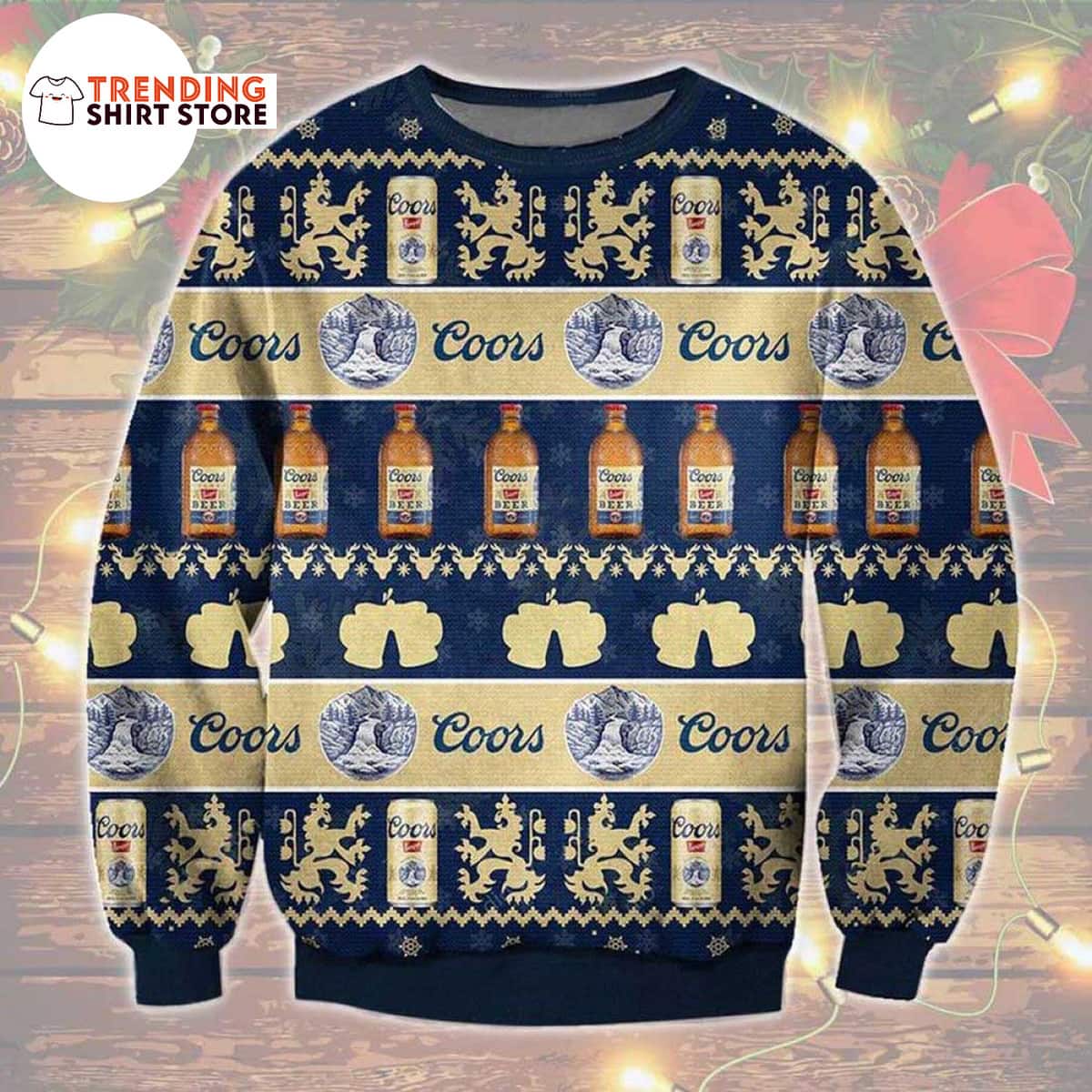 Cool Coors Banquet Beer Ugly Christmas Sweater Xmas Gift
