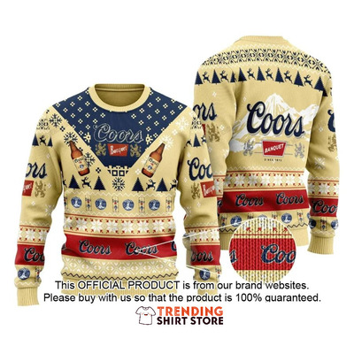 Coors Banquet Ugly Christmas Sweater Unusual Gift For Beer Drinkers Coors Banquet Ugly Christmas Sweater Unusual Gift For Beer Drinkers