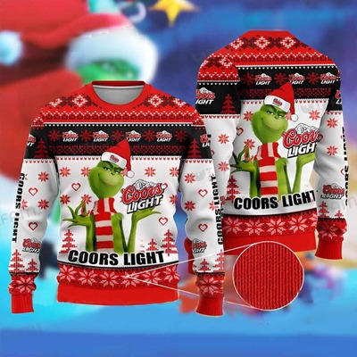 Coors Light Ugly Christmas Sweater Funny Grinch For Beer Lovers Coors Light Ugly Christmas Sweater Funny Grinch For Beer Lovers