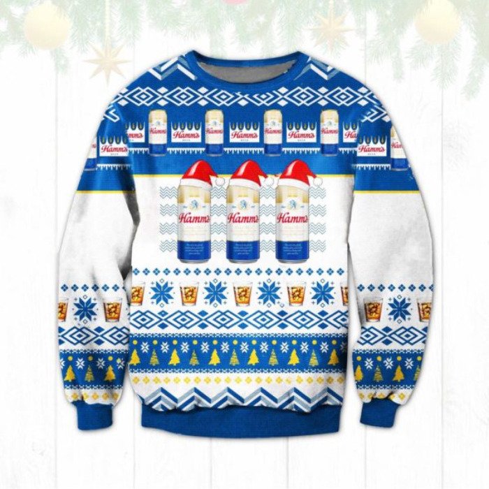 Hamm's Ugly Christmas Sweater Gift For Beer Lovers