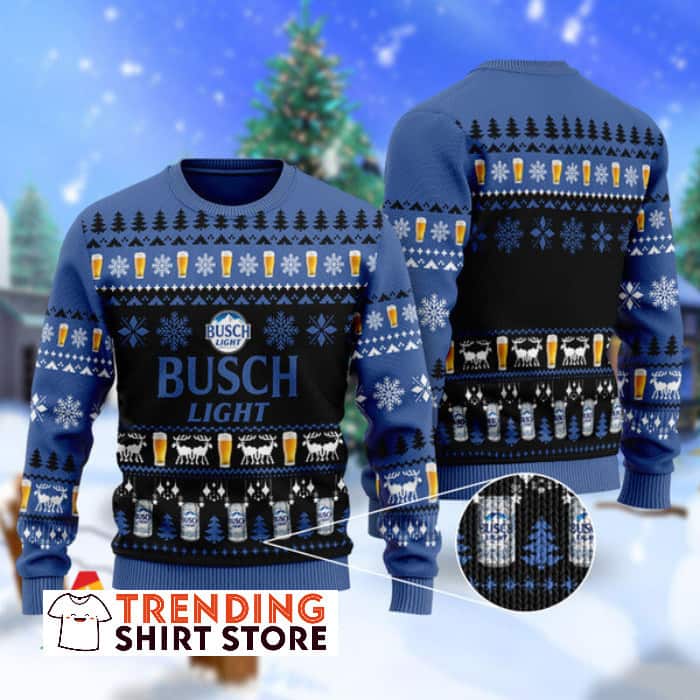 Geo Pattern Busch Light Ugly Christmas Sweater Geo Pattern Busch Light Ugly Christmas Sweater