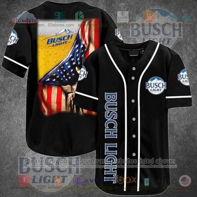 Busch Light Baseball Jersey United States Flag For Beer Lovers Busch Light Baseball Jersey United States Flag For Beer Lovers