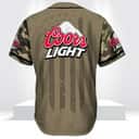 Army Camo Pattern Coors Light Baseball Jersey For Beer Drinkers Army Camo Pattern Coors Light Baseball Jersey For Beer Drinkers