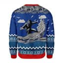 Surfing Bigfoot Ugly Christmas Sweater Xmas Gift
