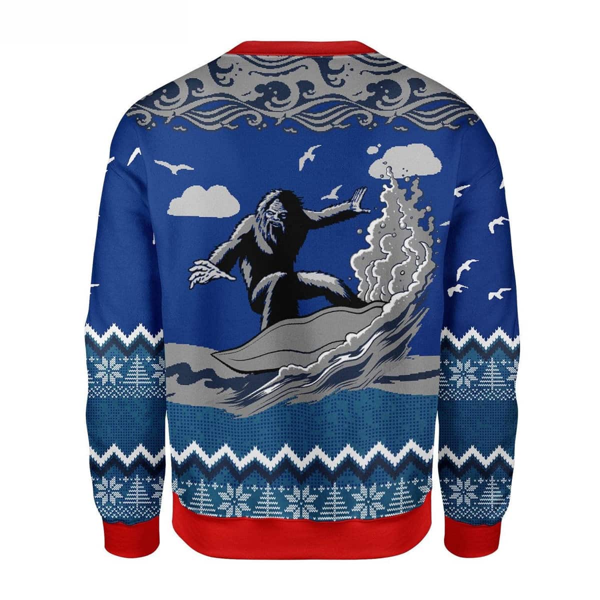 Surfing Bigfoot Ugly Christmas Sweater Xmas Gift Surfing Bigfoot Ugly Christmas Sweater Xmas Gift