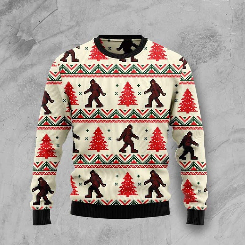 Funny Bigfoot Ugly Christmas Sweater Funny Bigfoot Ugly Christmas Sweater