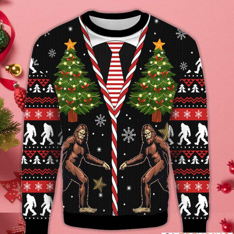 Vintage Bigfoot Ugly Christmas Sweater Vintage Bigfoot Ugly Christmas Sweater