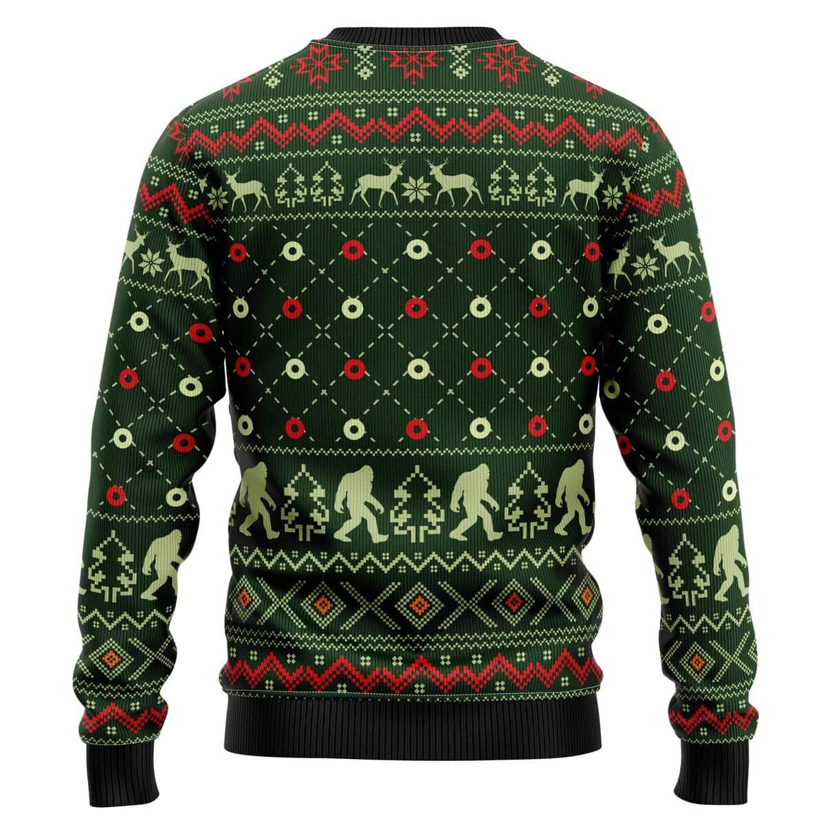 Bigfoot Ugly Christmas Sweater Chevron Pattern Bigfoot Ugly Christmas Sweater Chevron Pattern