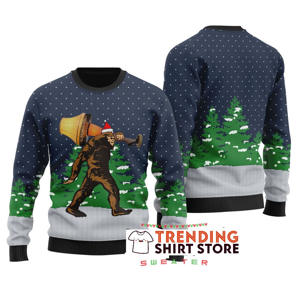 Navy Bigfoot Steals Major Award Ugly Christmas Sweater