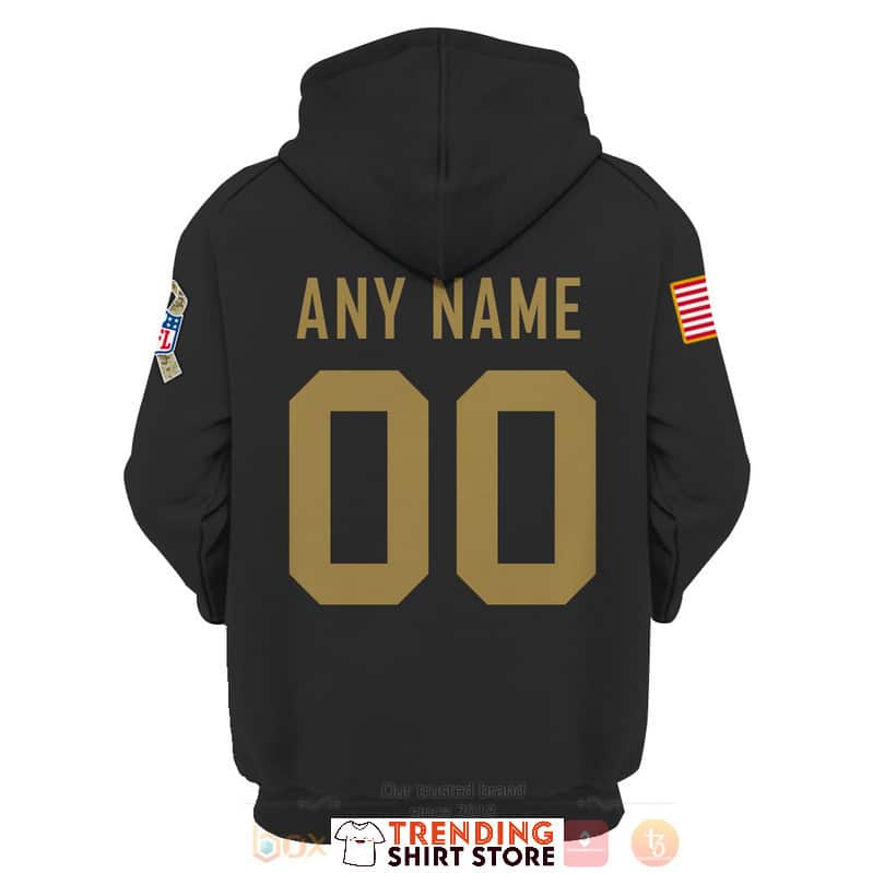 Personalized San Francisco 49ers Salute To Service Custom Name & Number Hoodie Personalized San Francisco 49ers Salute To Service Custom Name & Number Hoodie