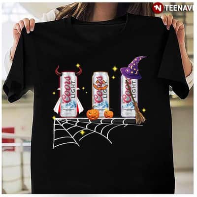 Halloween With Coors Light T-Shirt Halloween With Coors Light T-Shirt