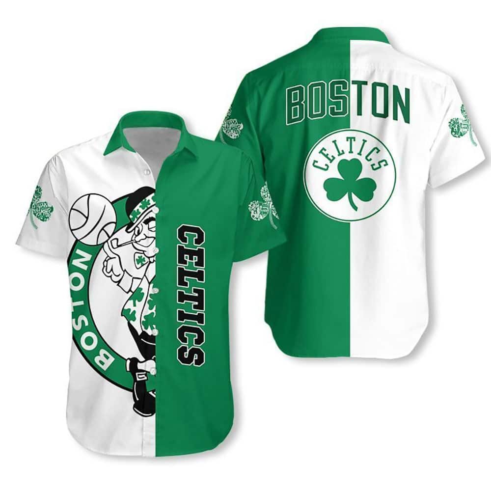 Basic Boston Celtics Hawaiian Shirt Best Basketball Gift Basic Boston Celtics Hawaiian Shirt Best Basketball Gift